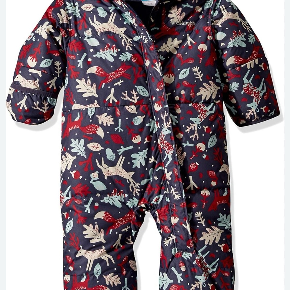 Columbia Kids' Forest Print One Piece - Red and Blue